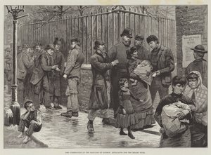 De werklozen in het oosten van Londen, aanvragers voor het hulpfonds door Matthew Somerville Morgan